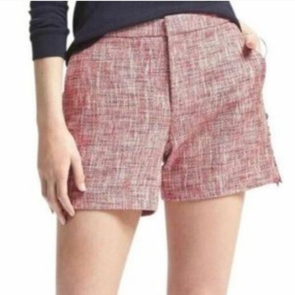 Banana Republic Pants - BANANA REPUBLIC Clean Tweed WovenFringe Shorts  Size 2